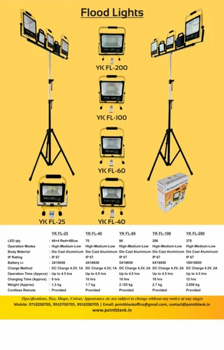 200W Rechargeable Led Flood Light